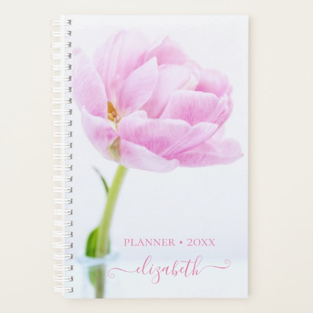 Agenda Belo Pink Peony | Personalizado (Frente)