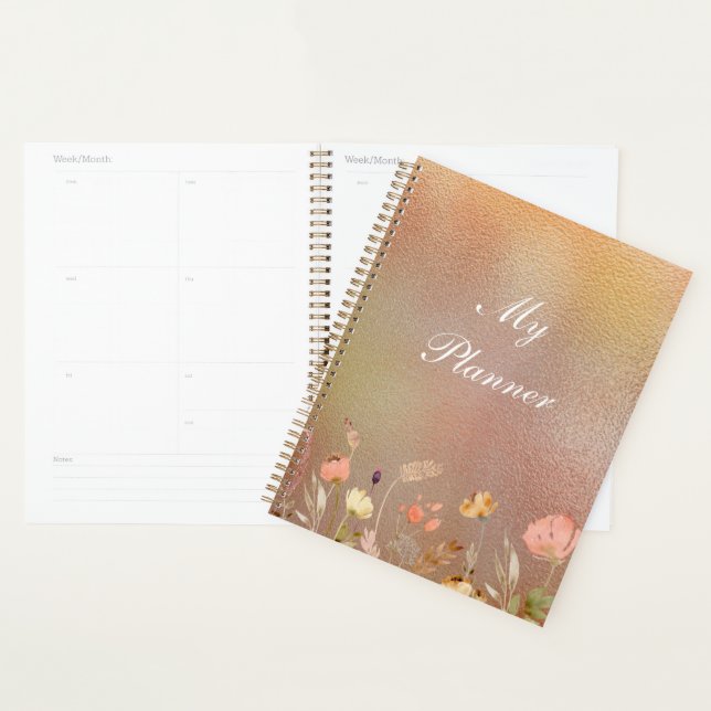 Agenda Belo Planeador de Flores Glossy (Exibição)