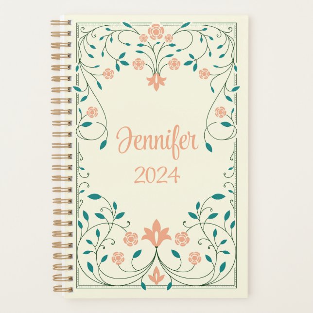 Agenda Belo quadro floral (Frente)
