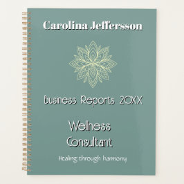 Agenda Bem-estar do consultor Zen Lotus Teal