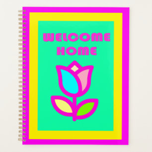 AGENDA BEM-VINDO A CASA EXTRA BRIGHT FLOWER DESIGN NOTEPA