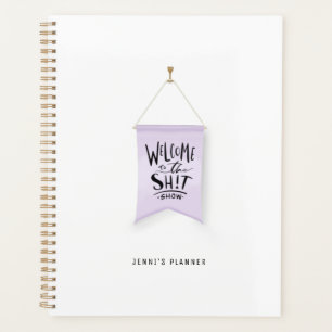 Agenda Bem-vindo ao Plano de Sinalizador Desenho da Mão d