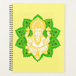 Agenda Bênção Amarelo e Verde Lord Ganesh Planner