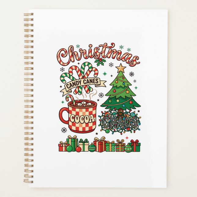 Agenda Bengalas de Natal Cacau Caos Árvore Caneca Present (Frente)