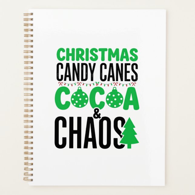 Agenda Bengalas de Natal Cacau Caos Design (Frente)