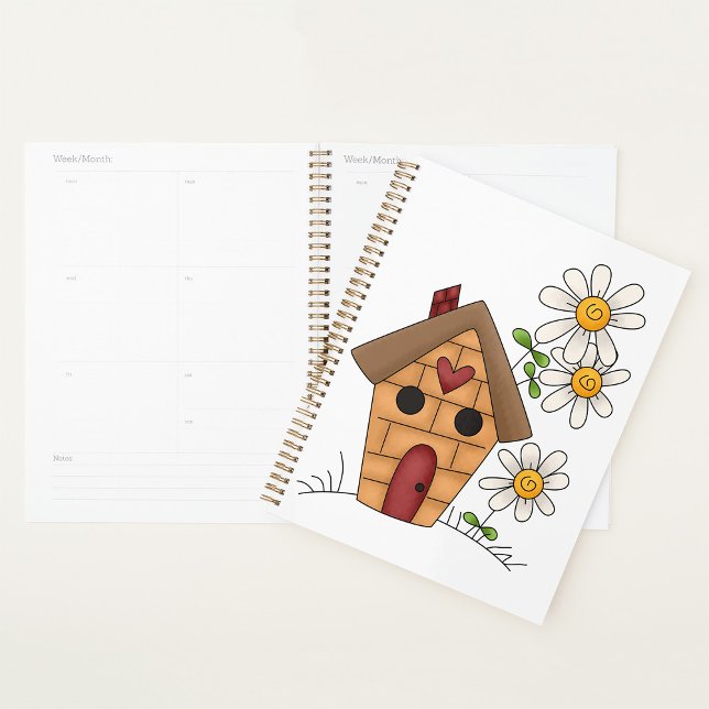 Agenda Berçário E Flores - Planner Espiral (Criador carregado)