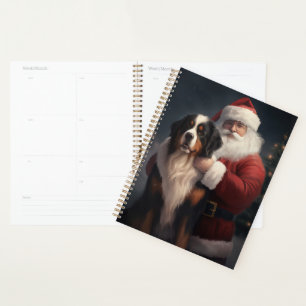 Agenda Bernese Mountain Dog Papai Noel Natal Festivo