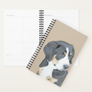 Agenda Bernese Mountain Dog Puppy Painting - Arte Origina