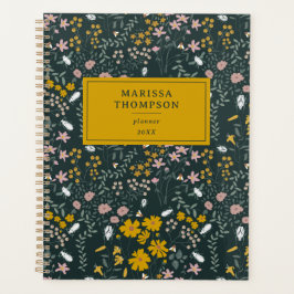 Agenda Besouros Florais de Mostarda e Abelhas Flores Boêm