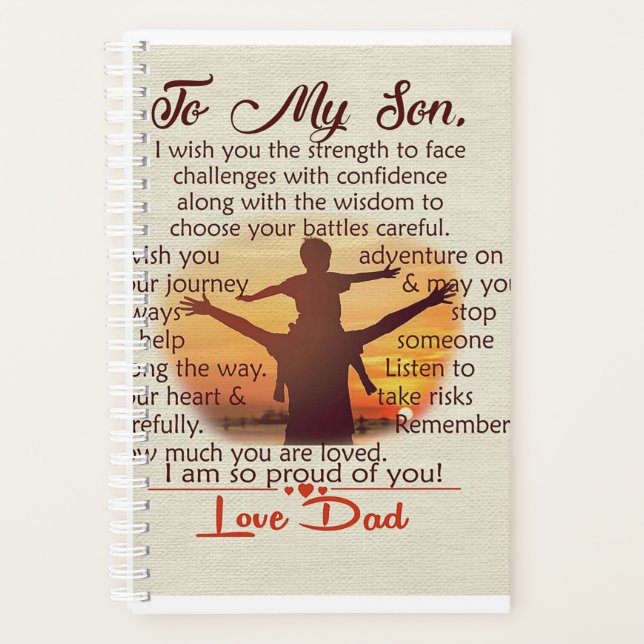 Agenda Best Gift For Son | To My Son Quotes (Frente)