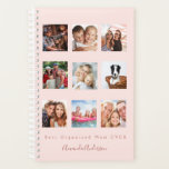 Agenda Best organized mom photo family rose gold<br><div class="desc">Make your own unique family photo collage as a gift for your mom. Use four, 9 of your favorite photos of your mother, her kids, family, friends or pet! With the text: Best Organized Mom EVER. Personalize and add her name written with a modern hand lettered style script. A girly...</div>