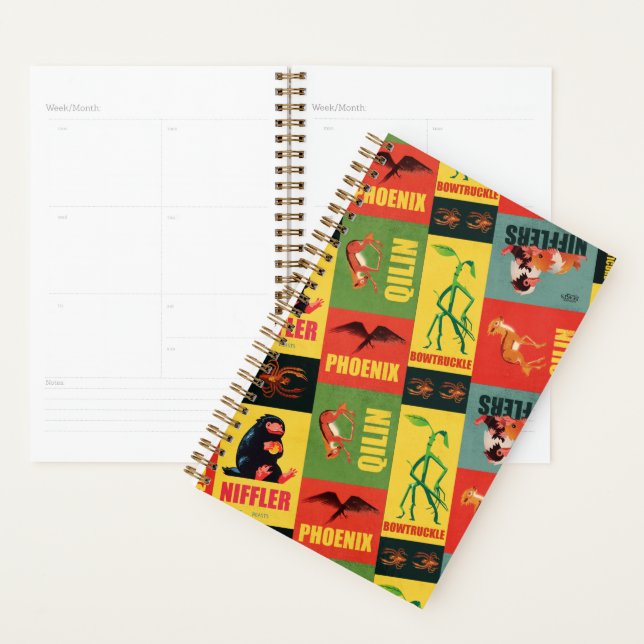 Agenda Bestas Fantásticas Padrão de Vintage (Exibição)