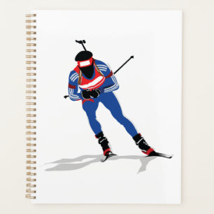 Agenda Biathlon Skier Winter Sports Athlett em ação