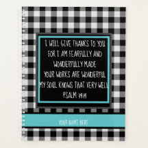 Bíblia Personalizada Verso Monograma Xadrez Buffal