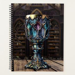 Agenda Biblioteca do Castelo de Goblet Azul Roxo-Roxo Med