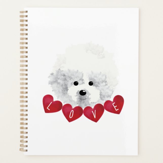 Agenda Bichon Frise dog LOVE (Frente)