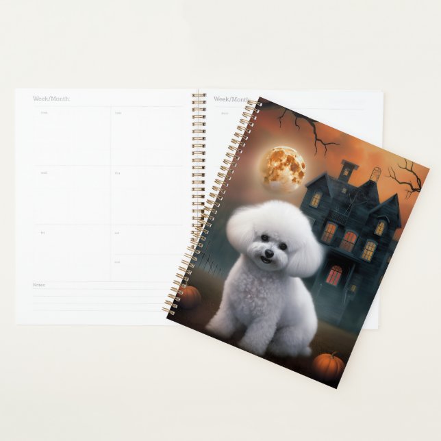 Agenda Bichon Frise Halloween Scary (Exibição)
