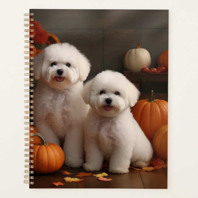 Agenda Bichon Frise Puppy Autumn Delight Pumpkin (Frente)