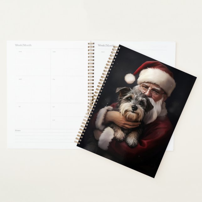 Agenda Biewer Terrier com Papai Noel Natal Festivo (Exibição)