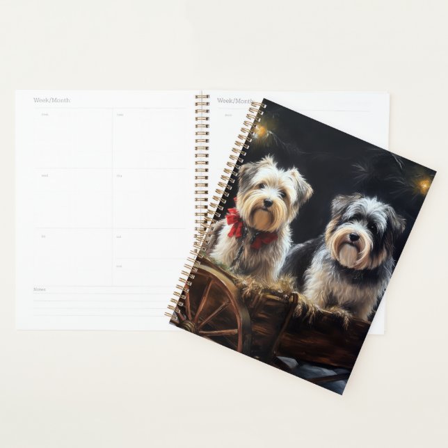 Agenda Biewer Terrier Snowy Sleigh Decor de Natal (Exibição)