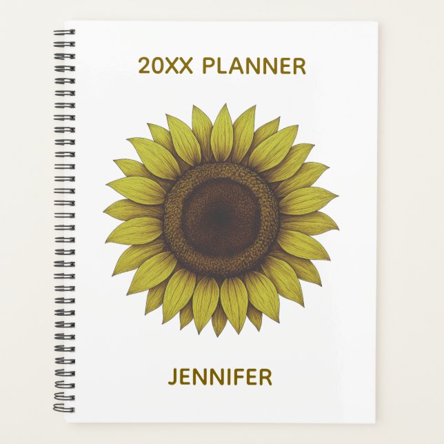 Agenda Big Beautiful Earthy Sunflower Unisex (Frente)