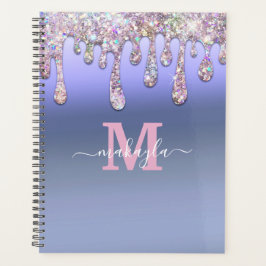 Agenda Big Glitter Drives Foil Design Monograma Nome
