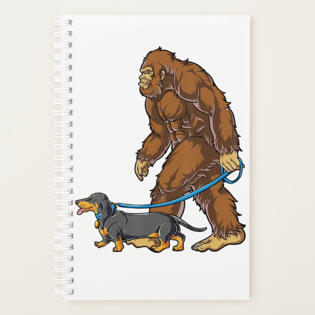 Agenda Bigfoot Dog Walk Dachshund T  Sasquatch Kids Men W (Frente)