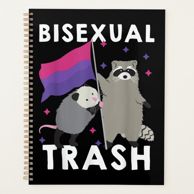 Agenda Bisexual Trash Gay Pride Rainbow LGBT Raccoon (Frente)