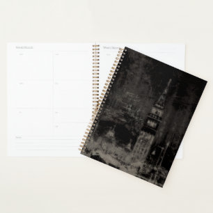 Agenda Black and Taupe Distress Skyline Veneice Itália