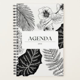 Agenda Black and White Desing Planner
