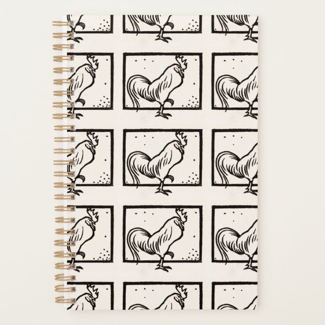 Agenda Black and White Rooster de Julie de Graag 2022 (Frente)