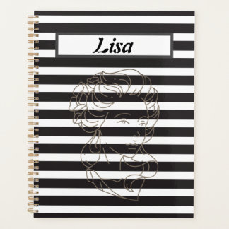 Agenda Black and White stripe