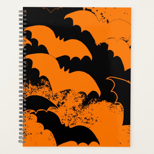 Agenda Black Bats In Flight Orange (Frente)