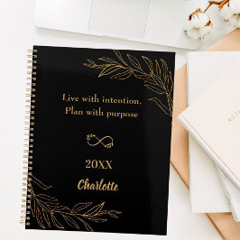Agenda Black gold foliage quote 2026