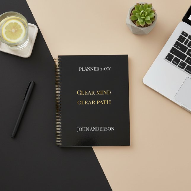 Agenda Black & Gold Modernidade e Produtividade  (Criador carregado)