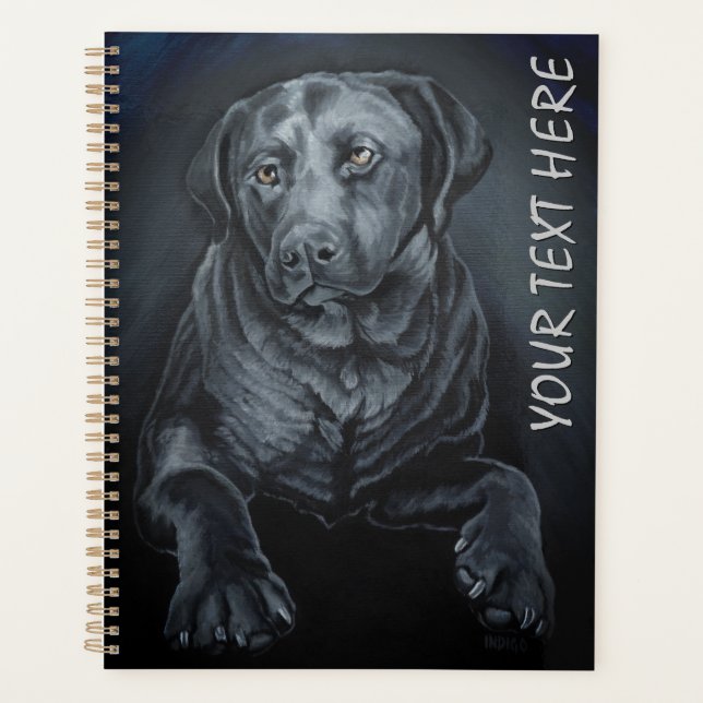 Agenda Black Labrador Art Planner English Retriever Book (Frente)