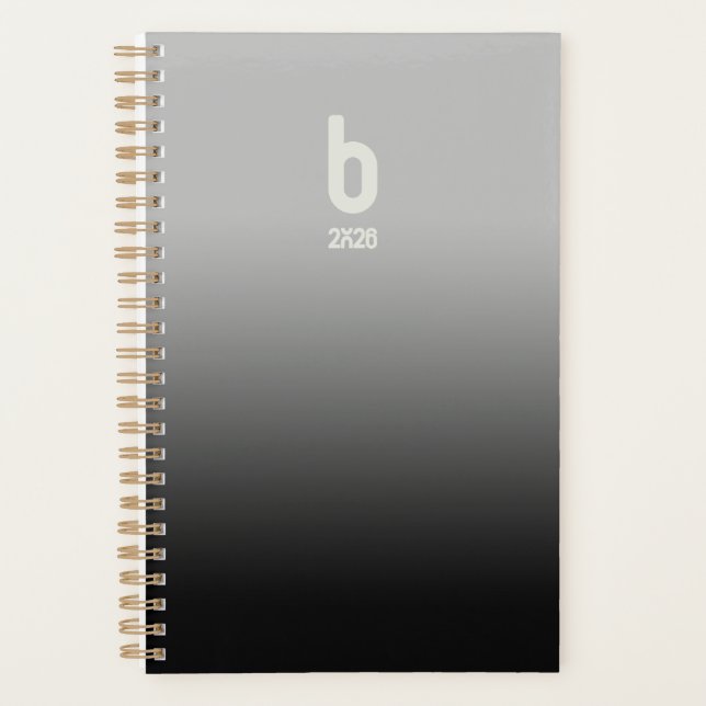 Agenda Black Spiral Planner  – 2026 Breath (Frente)