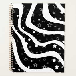 Agenda Black &white stars on lines 