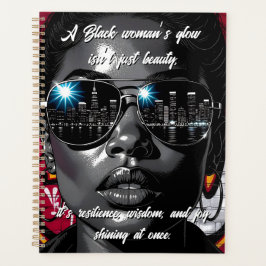 Agenda Black Women's Quote | City Skyline in Sunglasses