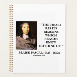 Agenda Blaise Pascal Heart Razões Não Sabem Nada De
