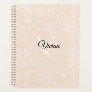 Agenda Blanc Cream Batik Elegante Monogramas Planner