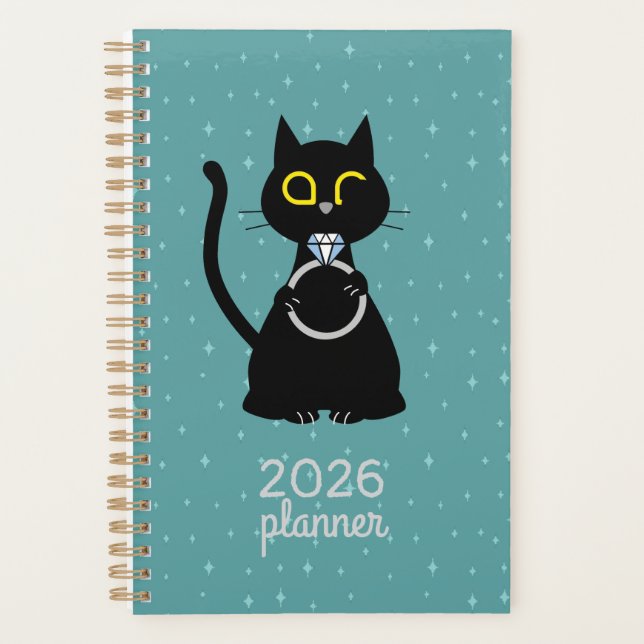 Agenda BLING WINK Funny Cat Proposal Planner (Frente)