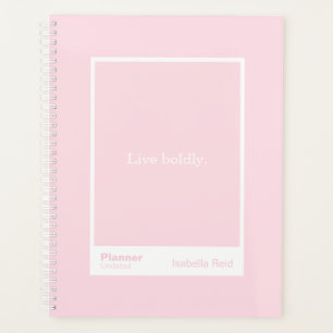 Agenda Bloco de Citação Rosa Pálido Totalmente Personal