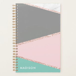 Agenda Bloco de Cores Geométricas Personalizado