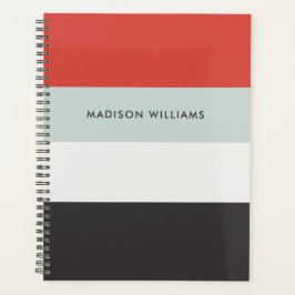 Agenda Bloco de Cores Personalizado Monograma Horizontal