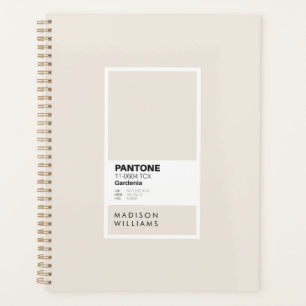 Agenda Bloco de Notas de Creme Personalizado   Gardenia P