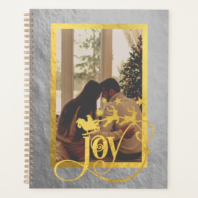 Agenda Bloco de Notas de Joy Planner de Natal Personaliza (Frente)