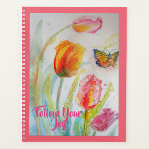 Agenda Bloco de notas Tulipas Tulipas Florais
