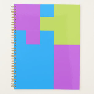 Agenda Blocos de Cores Intensas Verde Azul Rosa 7