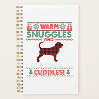 Agenda Bloodhound Dog Christmas Pajama Camisa Feia